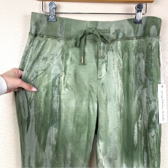 Young Fabulous & Broke Green Dip Tie Dye Joggers Size Large‎ Women - Picture 3 of 13
